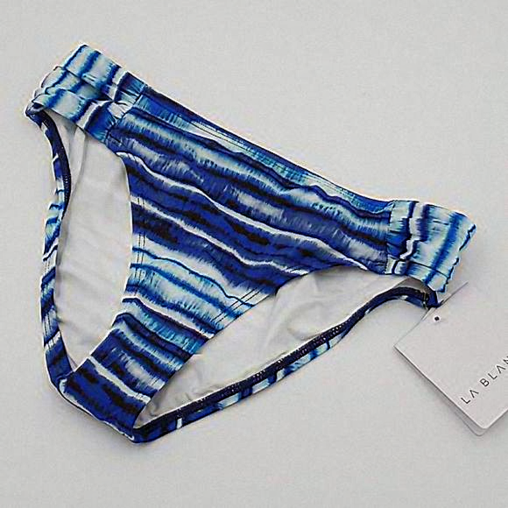 La Blanca Serene Side Shirred Hipster Bikini Bottom Blue‎